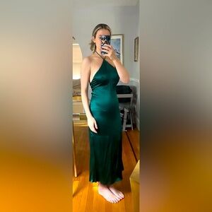 Emerald Reformation Satin Dress